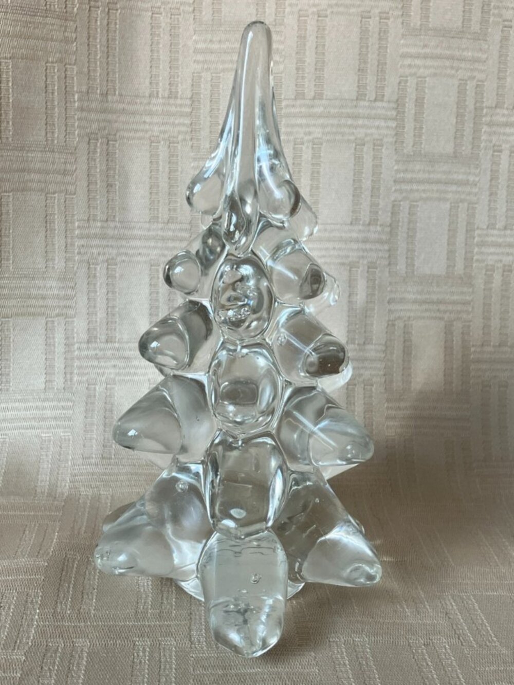 Vintage Solid Lead Crystal Christmas Tree From The Toscany Collection 6"